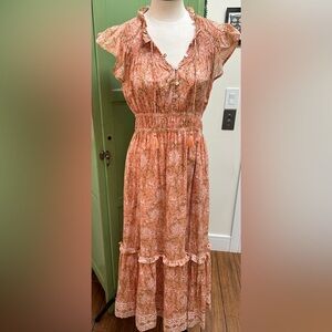 Cleobella Indira ankle dress. Cecile blush print. NWT!